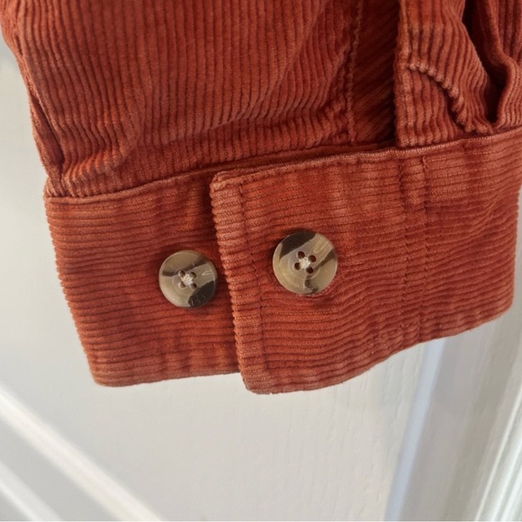 BRIXTON woman’s small corduroy jacket, orange, rust, 100% cotton button down - Picture 5 of 11